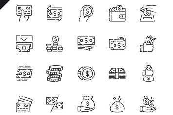Simple Set Money Line Icons