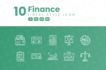 10 Finance Detailed Icon Collection