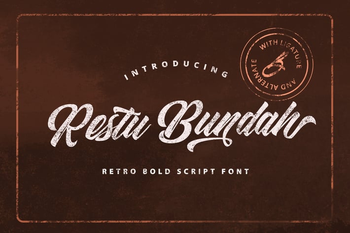Restu Bundah - Retro Bold Script Font