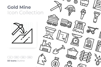 Gold Mine Outline Icon