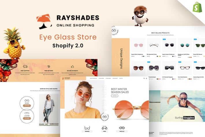 Rayshades - Eye Glasses Store Shopify Theme 