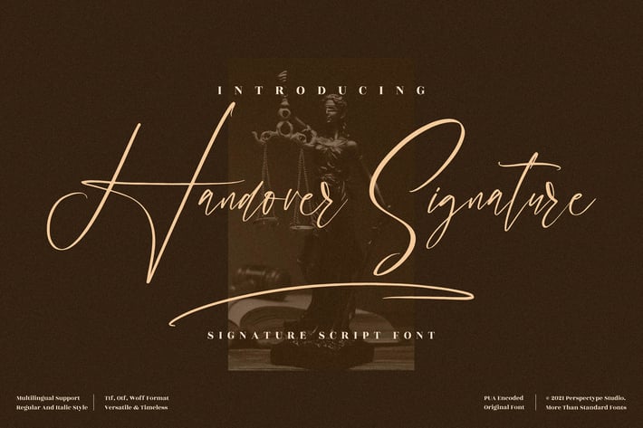 Handover Signature Font