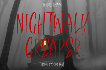 Nightwalk Greaper Horor Display Font LS