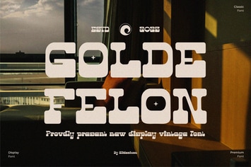 Golde Felon || Unique Display Font