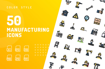 Manufacturing Color Icons