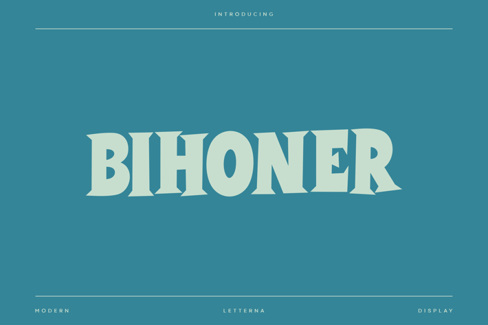 Bihoner - Modern Artdeco Font
