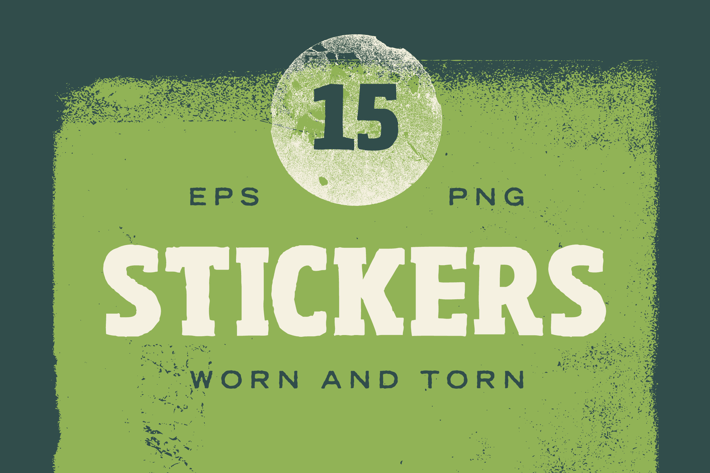 Torn Stickers Grunge