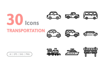 30 Transportation Icons