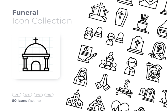 Funeral Outline Icon