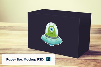 Paper Box PSD Mockup - Vol. 5