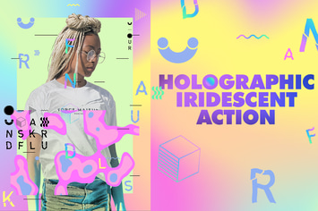 Holographic Iridescent Photoshop Action