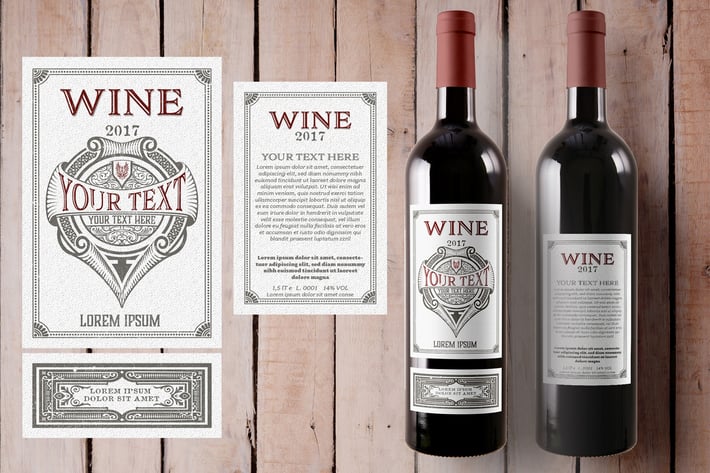 Vintage wine label