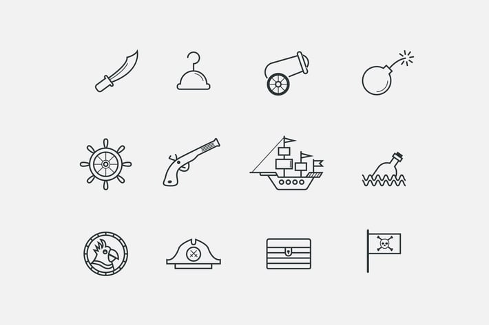 12 Pirate Icons