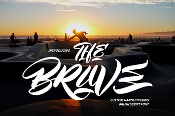 The Brave | Custom Handlettering Brush Script