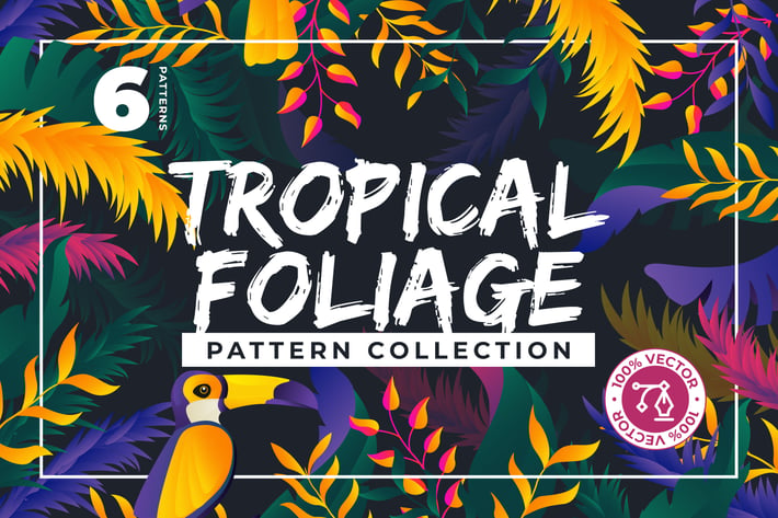 6 Colorful Jungle Patterns
