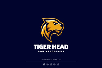 Tiger Head Mascot Logo