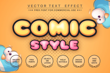 Humor comic - editable text effect  font style