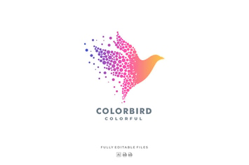 Abstract Bird Colorful Logo