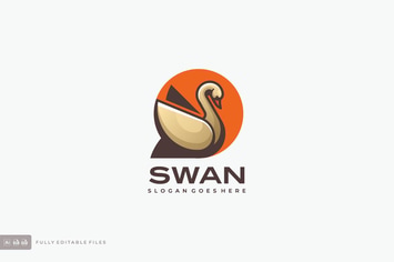 Swan Simple Logo template