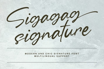 Sigagag Signature Display Font