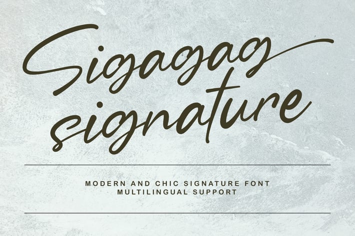 Sigagag Signature Display Font