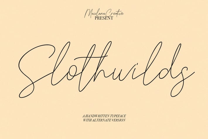Slothwilds Handwritten Typeface