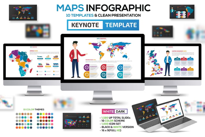 Maps Infographic Keynote