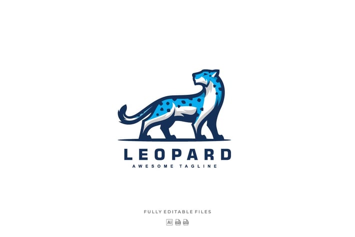 Snow Leopard Color Mascot Logo