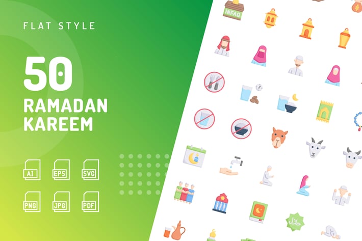 Ramadan Kareem Flat Icons