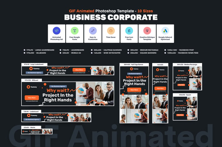 GIF Banners - Business, Corporate Banners Ad
