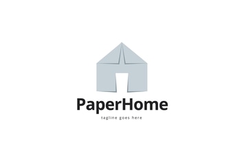Paper Home Logo Vector Template