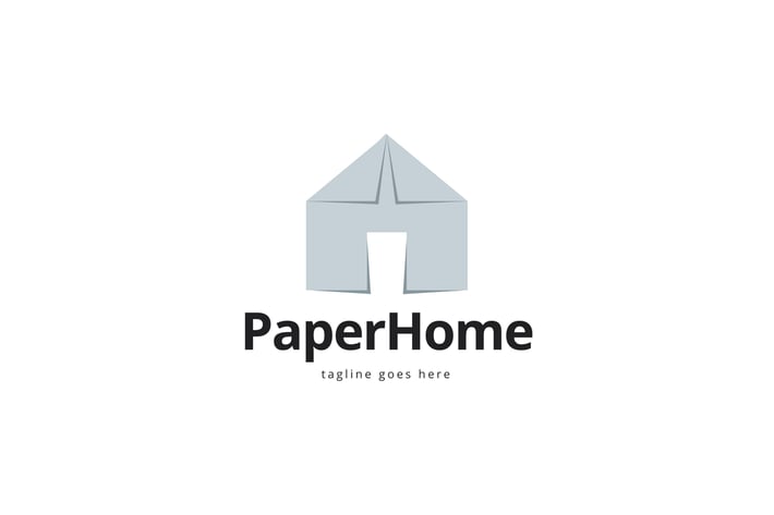 Paper Home Logo Vector Template