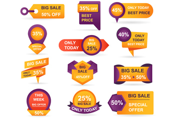 Retail Sale Tags Stickers Best Offer