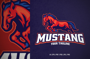 Mustang Horse Sport and E-sport Logo