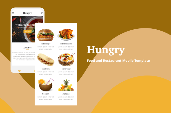 Hungry - Food and Restaurant Mobile Template