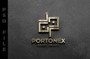 3D Reflection Logo Mockup 