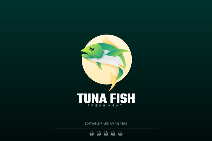 Tuna Fish Gradient Logo