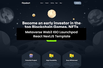 Risebot - Metaverse Web3 IGO Launchpad React NextJ