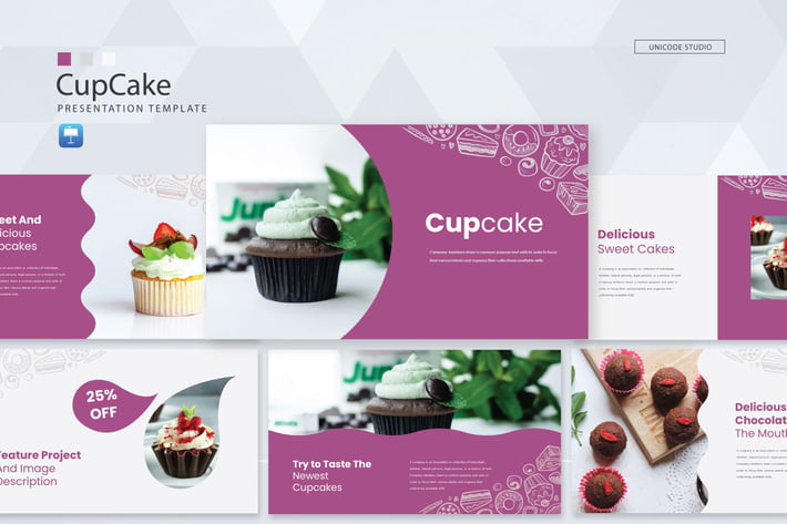 Cupcake - Food Keynote Template 