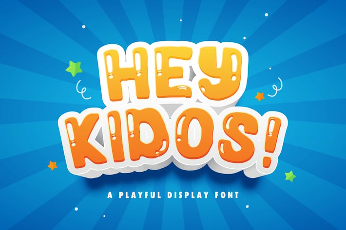 Hey Kidos! - Playful Display Font
