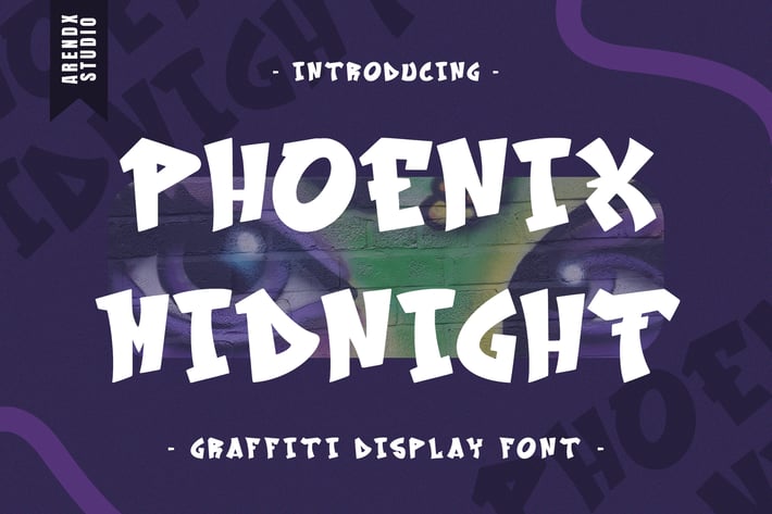 Phoenix Midnight - Graffiti Display Font