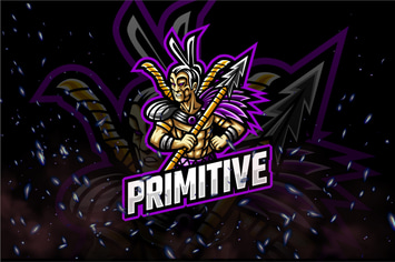 Primitive E-Sport and Sport Logo Template