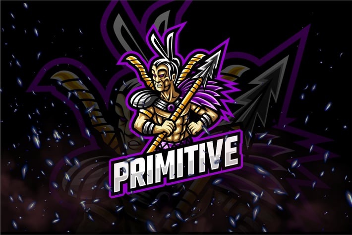 Primitive E-Sport and Sport Logo Template