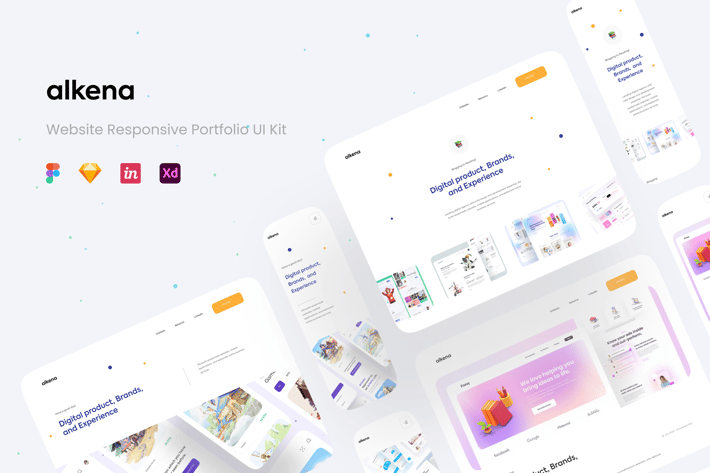 Alkena Portofolio Landing Page UI KIT