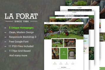 LaForat - Gardening & Landscaping Shop PSD Templat