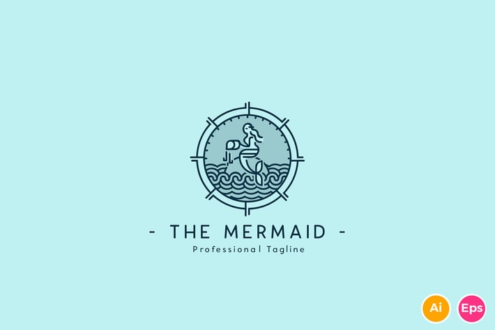 The Mermaid Logo Template