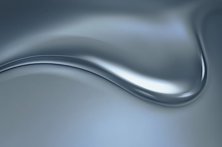 dripping metal silver close-up