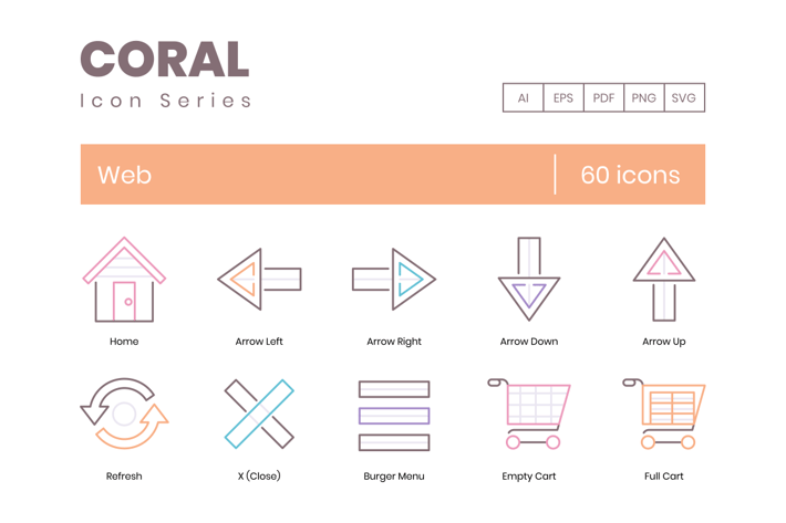 60 Web Line Icons