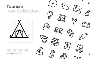 Tourism Outline Icon
