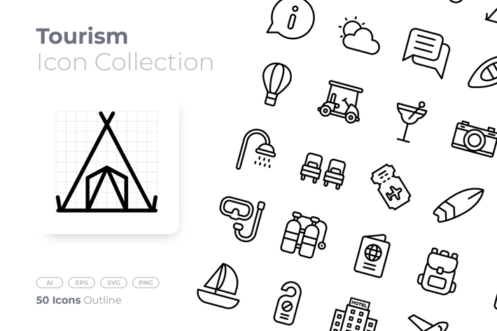 Tourism Outline Icon